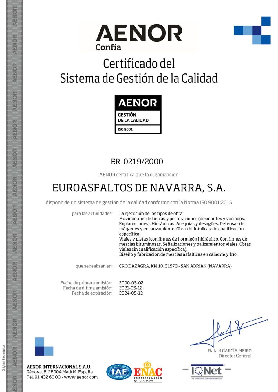 Certificación